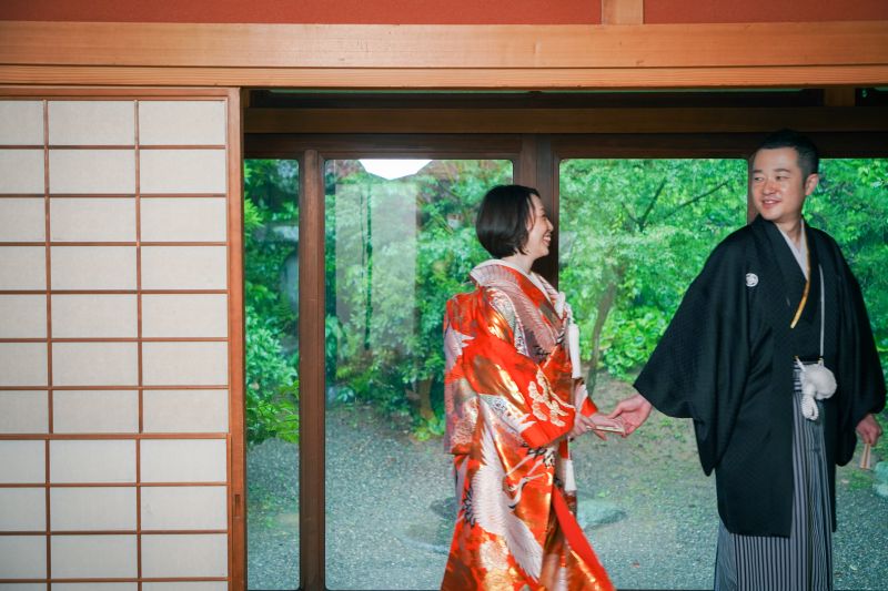 和装の前撮りを、福岡の古民家で