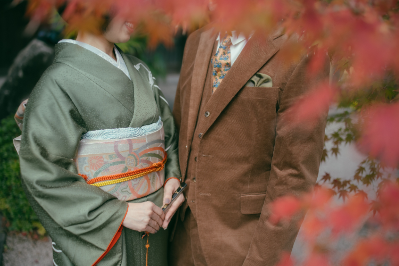 新郎新婦のシルエット