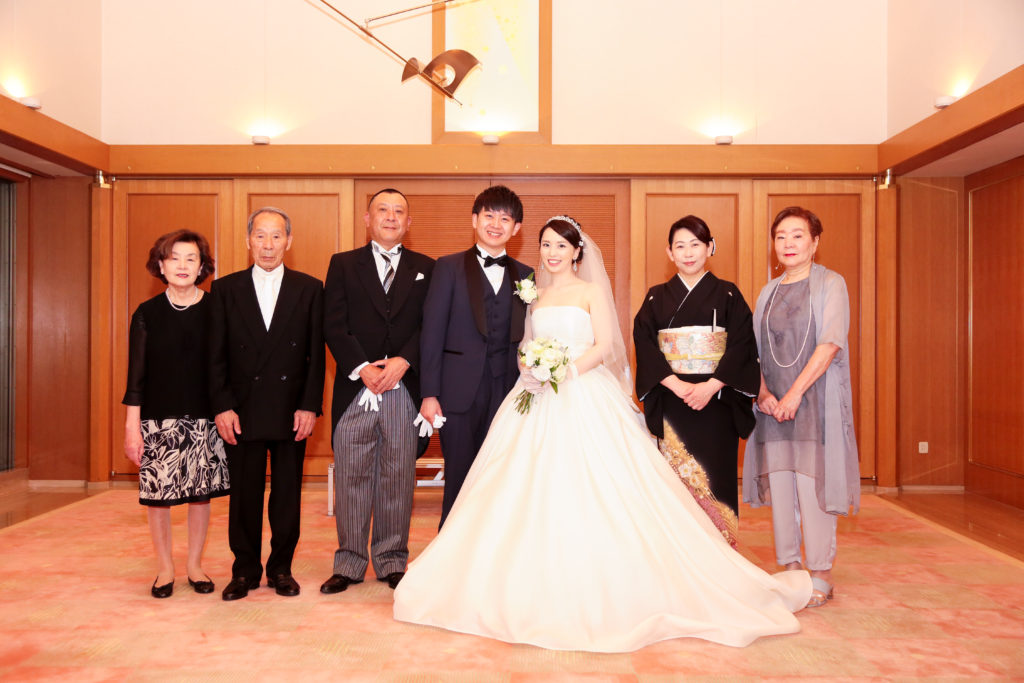 結婚式家族写真