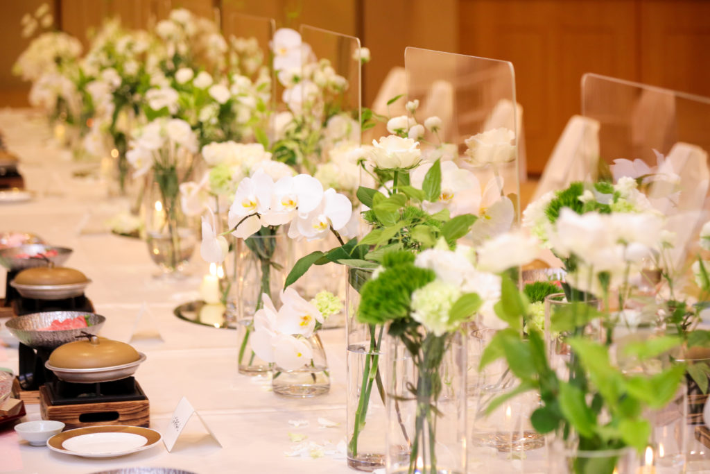 結婚式テーブル装花