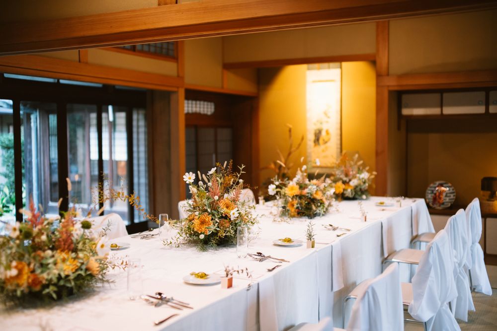 福岡のフリーウエディングプランナーがご提案した古民家結婚式の装花コーディネート
